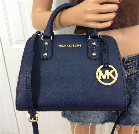 michael kors navy purse uk|blue jean Michael Kors purse.